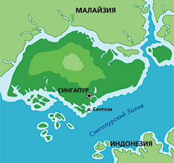Сингапур на карте Сингапур на карте