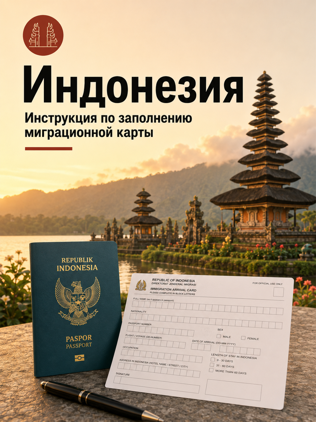 Инструкция по заполнению миграционной карты Индонезии