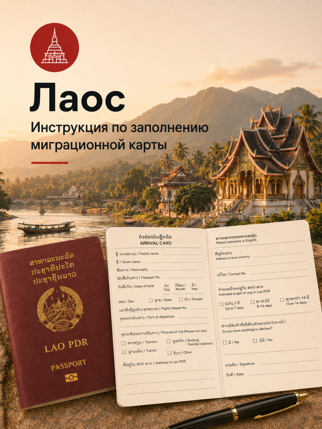 Инструкция по заполнению миграционной карты Лаоса