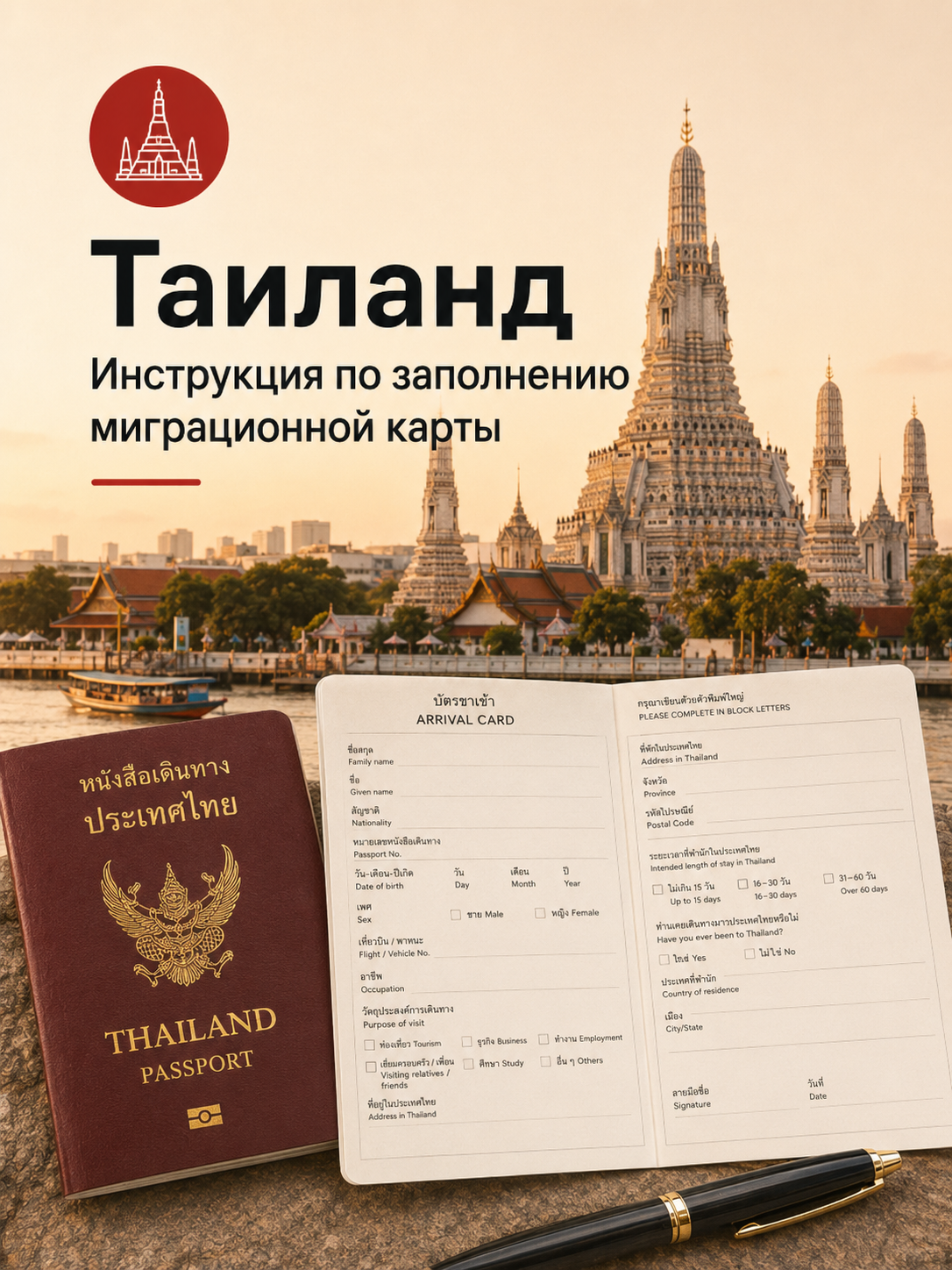Инструкция по заполнению миграционной карты Таиланда