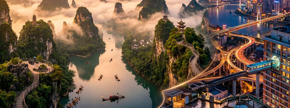 🐲 Тур Чунцин - Гуйлинь - Яншо