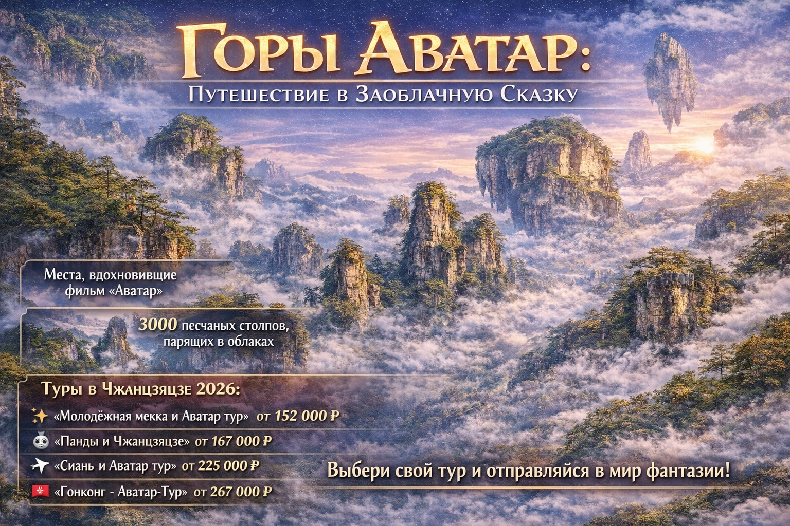 🏔️ Горы Аватар: Путешествие в Заоблачную Сказку