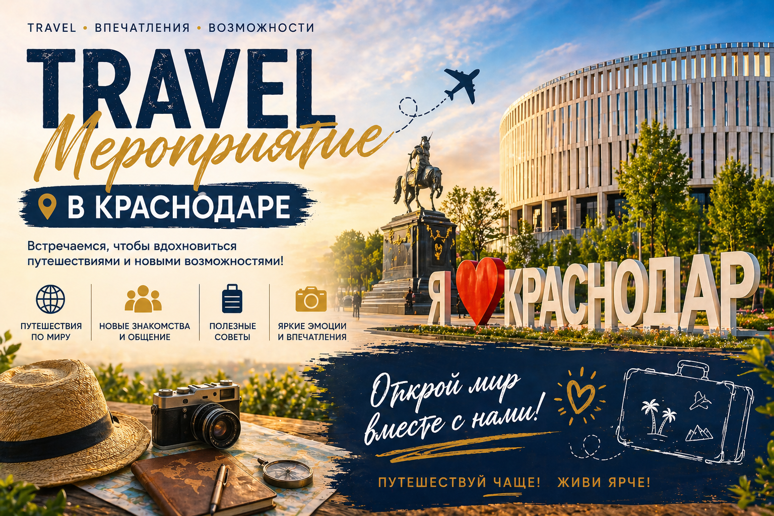 Приглашаем на Трэвел мероприятие для туристических агентств в Краснодаре 27 мая.